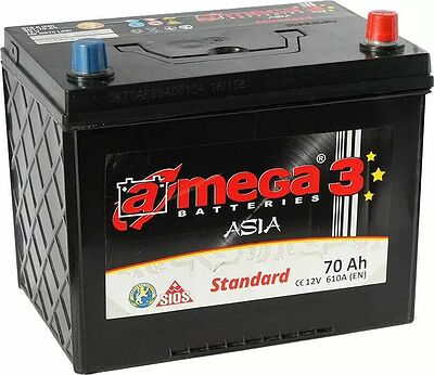 A-mega Standard Asia 60 А/ч прямая конус азия (230x175x212)