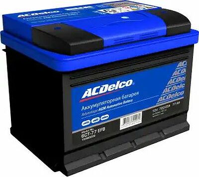 ACDelco EFB 19380008 (6СТ-77 EFB) 77 А/ч 720 А, прямая полярность, 278×175×190 мм