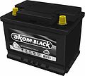 АКОМ BLACK 62E 6СТ-62 VL 62 А/ч 600 А, обратная полярность, 242×175×190 мм, код 4607034731687