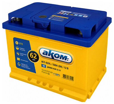AKOM EFB 62 А/ч прямая (242x175x190)