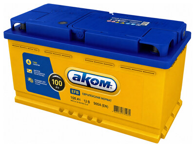 AKOM EFB 100 А/ч прямая (353x175x190)