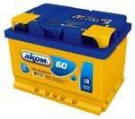 АКОМ LB 108060101 (6СТ-60VL) 60 А/ч 590 А (EN), обратная полярность, корпус LB2, 242×175×175 мм