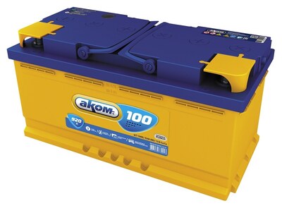 АКОМ Standart 6CT-100.1 LA 100 А/ч 920 А (EN), прямая полярность, корпус L5, 353×175×190 мм