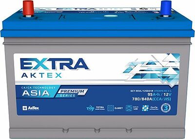 Аккумулятор АкТех Extra Premium Asia ATEXPA 80-3-R 80 А·ч 585 А (JIS), обратная полярность, корпус D23, 232×175×225 мм, 75D23L