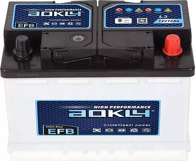 AOKLY EFB Stop&Go EFBL3 70 А/ч 780 А (EN), обратная полярность, корпус L3, 280×175×190 мм