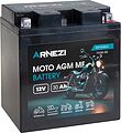 Arnezi Moto AGM E9YIX30L0 30 А/ч 360 А (EN), обратная полярность, 165×127×176 мм, YIX30L-BS