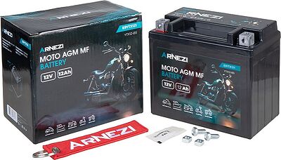 Arnezi мото AGM 12 А/ч прямая под болт (150x86x130)