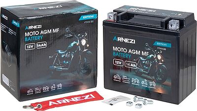 Arnezi Moto AGM E9YTX141 14 А/ч 170 А (EN), прямая полярность, 150×86×146 мм