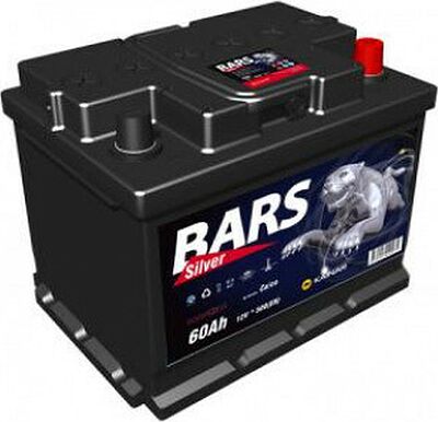 Bars Silver 6СТ-60 60 А/ч, 530 А, обратная полярность (242x175x175)