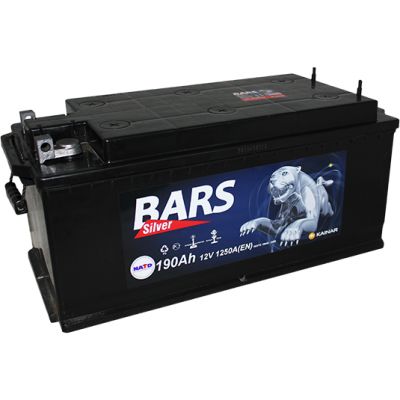 Bars Silver 190 А/ч обратная конус стандарт (524x239x223)