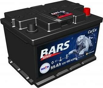 Bars Silver 55 А/ч обратная конус стандарт (242x175x190) Bars Silver 55 А/ч обратная конус стандарт (242x175x190)