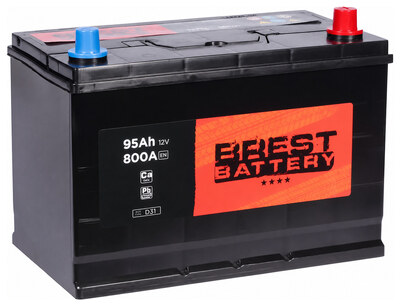 Brest Battery Asia BSA950 95 А/ч 800 А (EN), обратная полярность, 303×175×225 мм, D31