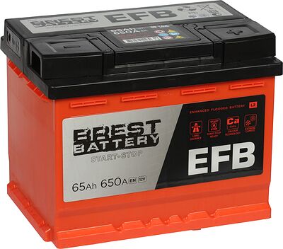 Аккумулятор Brest Battery EFB BE650 65 А/ч 650 А (EN), обратная полярность, 242×175×190 мм, L2