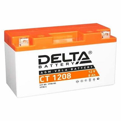 Delta CT 1208 8 А/ч 110 А (EN), прямая полярность, 150×66×94 мм