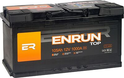 ENRUN Top ET1050 105 А/ч 1000 А (EN), обратная полярность, 353×175×190 мм, L5