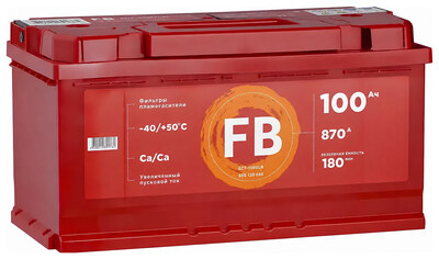 FB Standart 6CT-100VLR 100 А·ч 870 А (EN), обратная полярность, 353x175x190 мм