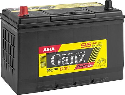 GANZ PRO-Line JIS G1190951 95 А·ч 820 А (EN), прямая полярность, 304x173x220 мм