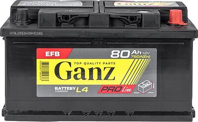 GANZ PRO-Line EFB Start-Stop G3080800 80 А·ч 750 А (EN), обратная полярность, 315x175x175 мм