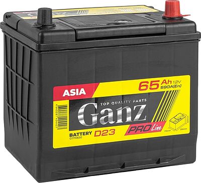 GANZ PRO-Line JIS G1170650 65 А·ч 590 А (EN), обратная полярность, 230x173x220 мм