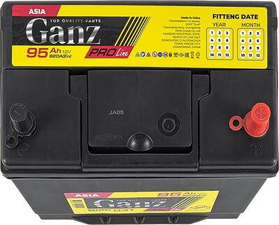 GANZ PRO-Line JIS G1190950 95 А·ч 820 А (EN), обратная полярность, 304x173x220 мм