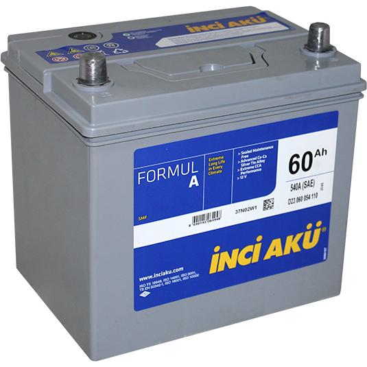 Inci Yuasa Inci FormulA 60 А/ч обратная конус азия (232x173x225)