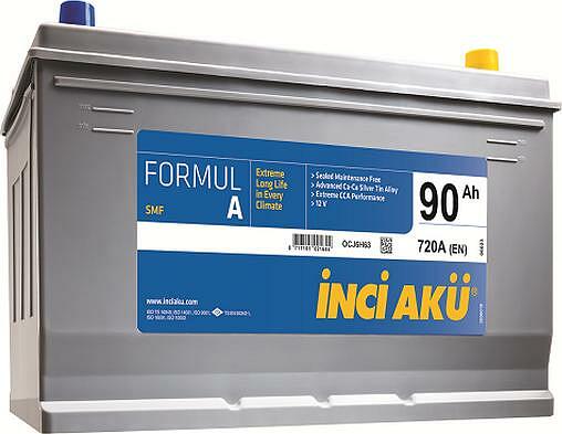 Inci Yuasa Inci FormulA 90 А/ч обратная конус азия (518x276x242)