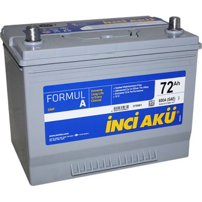 Inci Yuasa Inci FormulA 72 А/ч прямая конус азия (264x171x218)
