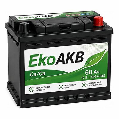 Курский аккумуляторный завод EkoAKB 6СТ-66N 66 А/ч, 490 А, прямая полярность (276x175x190)
