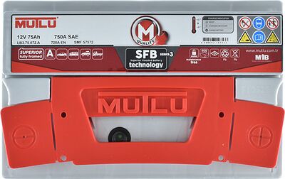 Mutlu SFB LB3.75.072.A 75 А·ч 720 А (EN), обратная полярность, 278×175×175 мм
