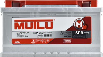 Mutlu SFB LB4.85.080.A 85 А·ч 800 А (EN), обратная полярность, 315×175×175 мм