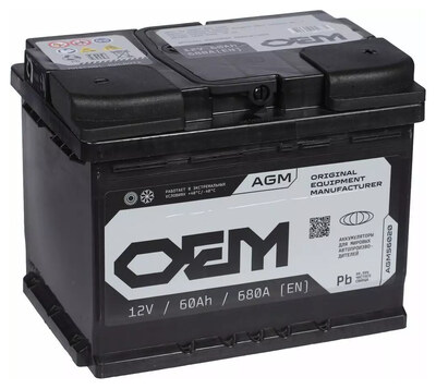 OEM AGM 60 А/ч обратная (242x175x190)
