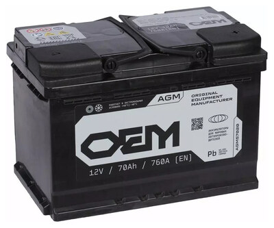 OEM AGM 70 А/ч обратная (278x175x190)