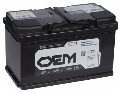 OEM AGM 80 А/ч обратная (315x175x190)