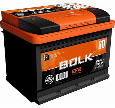 Bolk EFB Stop&Go BEFB 65-3-R 65 А/ч 550 А (EN), обратная полярность, 242×175×190 мм, L2