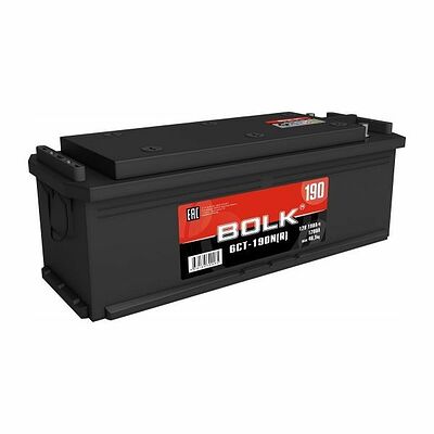 Bolk Standart BK 190-3-L-K 190 А/ч 1200 А (EN), обратная полярность R+, стандартные конические клеммы, корпус B, 514×218×210 мм