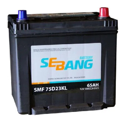 Sebang SMF 85D23KL 70 А/ч, 610 А, обратная полярность (232x175x225)