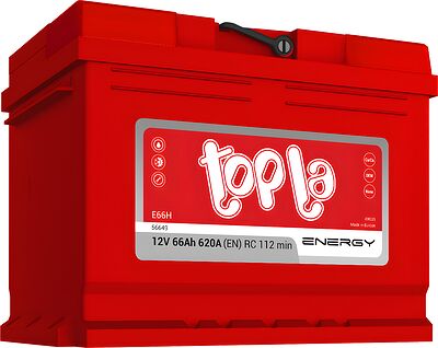 Topla Energy E66H (1031484) 66 А·ч 620 А (EN), обратная полярность, 242×175×190 мм