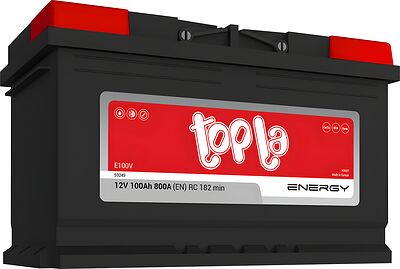 Topla Energy E100V (1031487) 100 А·ч 800 А (EN), обратная полярность, 315×175×190 мм