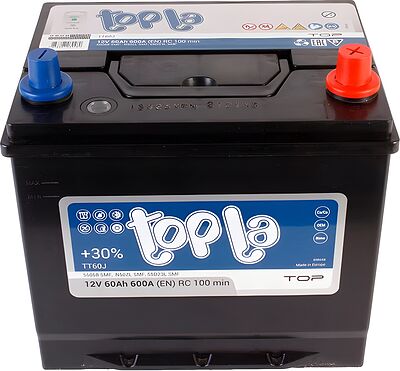 Topla Top JIS TT60J (1031489) 60 А·ч 600 А (EN), обратная полярность, 230×173×220 мм