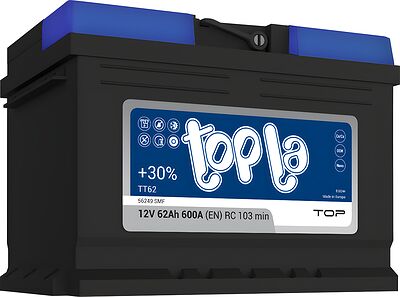 Topla Top Sealed TT62 (56249) 62 А·ч 600 А (EN), обратная полярность, 242×175×175 мм