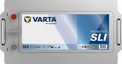Varta ProMotive SLI N9 225 А/ч 1150 А (EN), прямая полярность, 518x276x242 мм, ETN 725103115