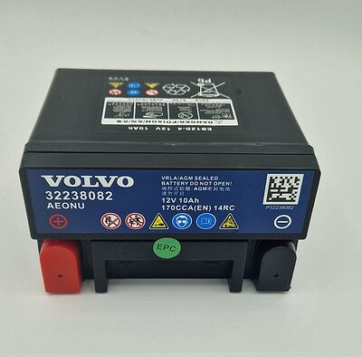 Вспомогательный аккумулятор Volvo Original 32238082 10 А/ч 170 А (EN), AGM, прямая полярность, 150×87×130 мм