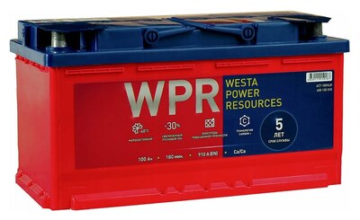 WPR Premium 600 120 310 100 А/ч 910 А (EN), обратная полярность, 353×175×190 мм