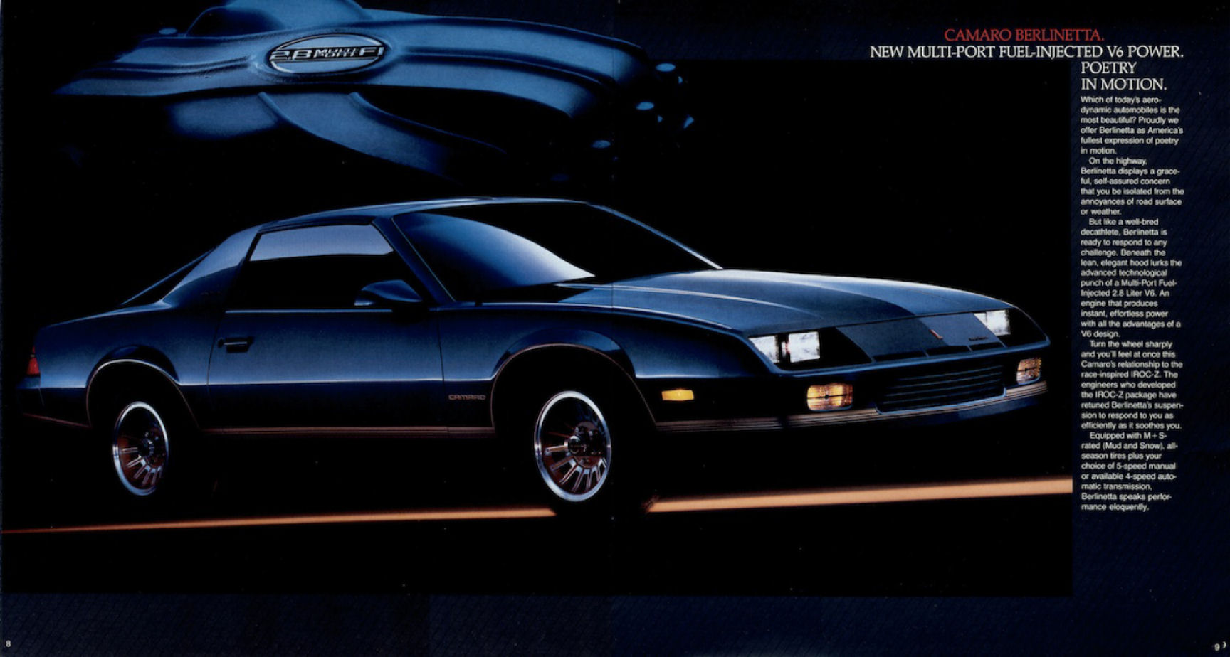 Подбор шин на Chevrolet Camaro 1985