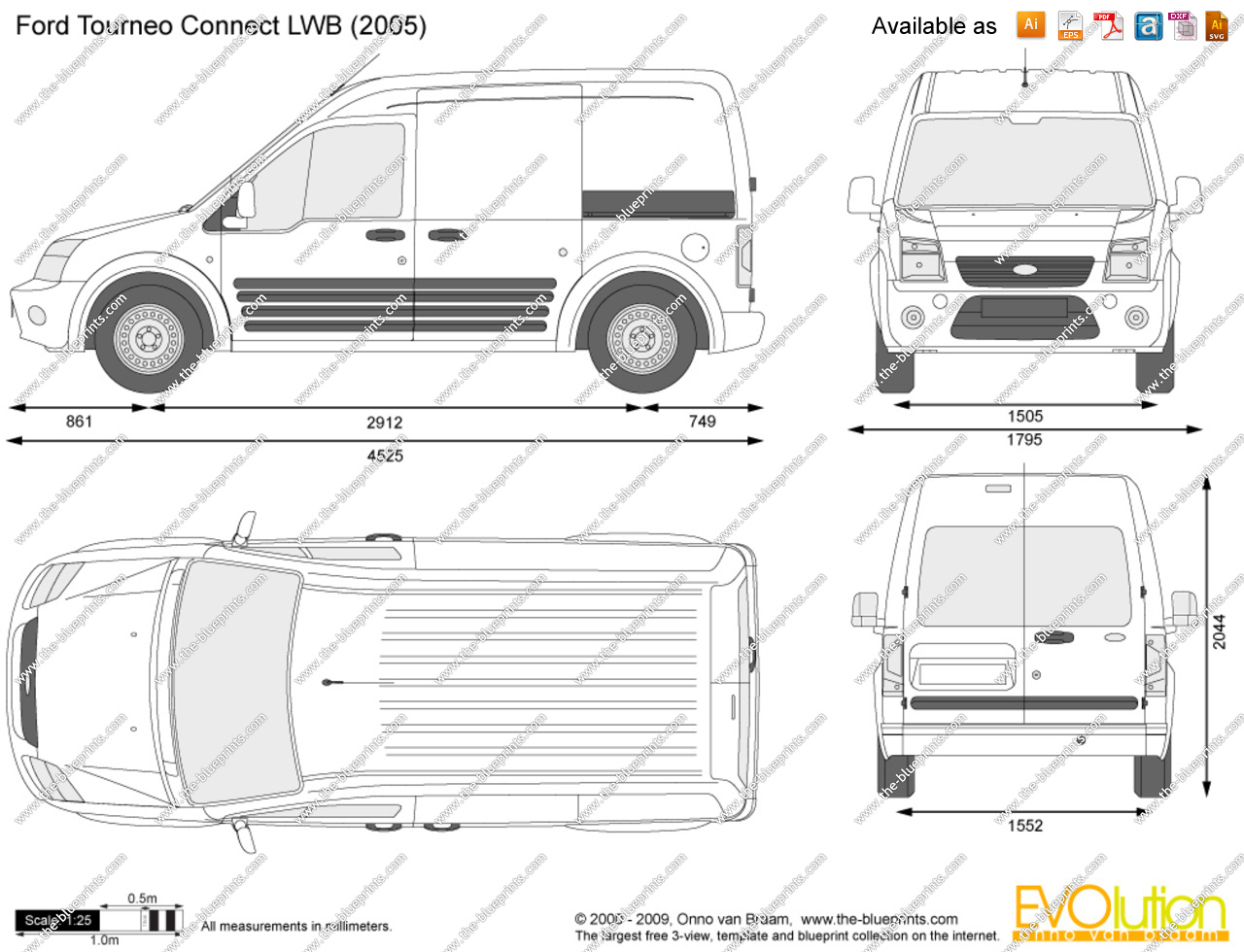 Подбор шин на Ford Tourneo Connect 2005