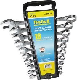 Ключи в наборе DOLLEX комбинированные (10 шт 7-22 мм хром) Ключи в наборе DOLLEX комбинированные (10 шт 7-22 мм хром)