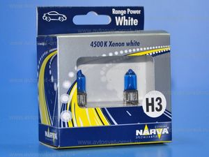 Лампа H3 (55) PK22s RANGE POWER WHITE 4500K 12V NARVA Лампа H3 (55) PK22s RANGE POWER WHITE 4500K 12V NARVA