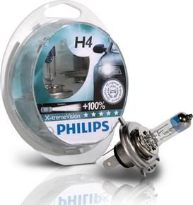 Лампа H4 (60/55) P43t-38+130% X-TREME VISION PLUS 12V PHILIPS Лампа H4 (60/55) P43t-38+130% X-TREME VISION PLUS 12V PHILIPS