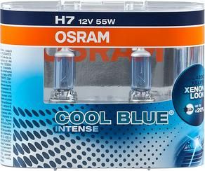 Лампа H7 (55) PX26d+20% COOL BLUE INTENSE (евробокс, 2шт) 12V OSRAM Лампа H7 (55) PX26d+20% COOL BLUE INTENSE (евробокс, 2шт) 12V OSRAM