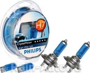 Лампа H7 (55) PX26d CRISTAL VISION 4300K (2шт+2шт W5W) 12V PHILIPS Лампа H7 (55) PX26d CRISTAL VISION 4300K (2шт+2шт W5W) 12V PHILIPS